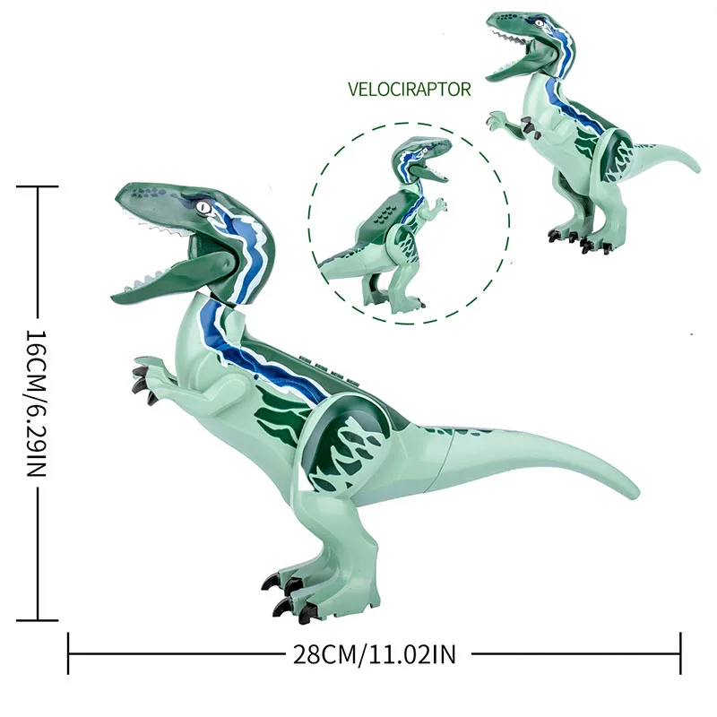 

Dinosaur series Animal World Jurassic Dinosaur Park large size Velociraptor Figures Building Blocks Toy For Children Gifts