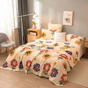 

Soft Thick Microplush Bed Blanket All Season Premium Fluffy Microfiber Fleece Throw Blanket for Sofa Couch Solid Cover Blanket