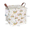 New Cube Folding Cotton Linen Fabric Storage Basket Kids Clothes Storage Box Waterproof Laundry Basket For Toys Organizers 4