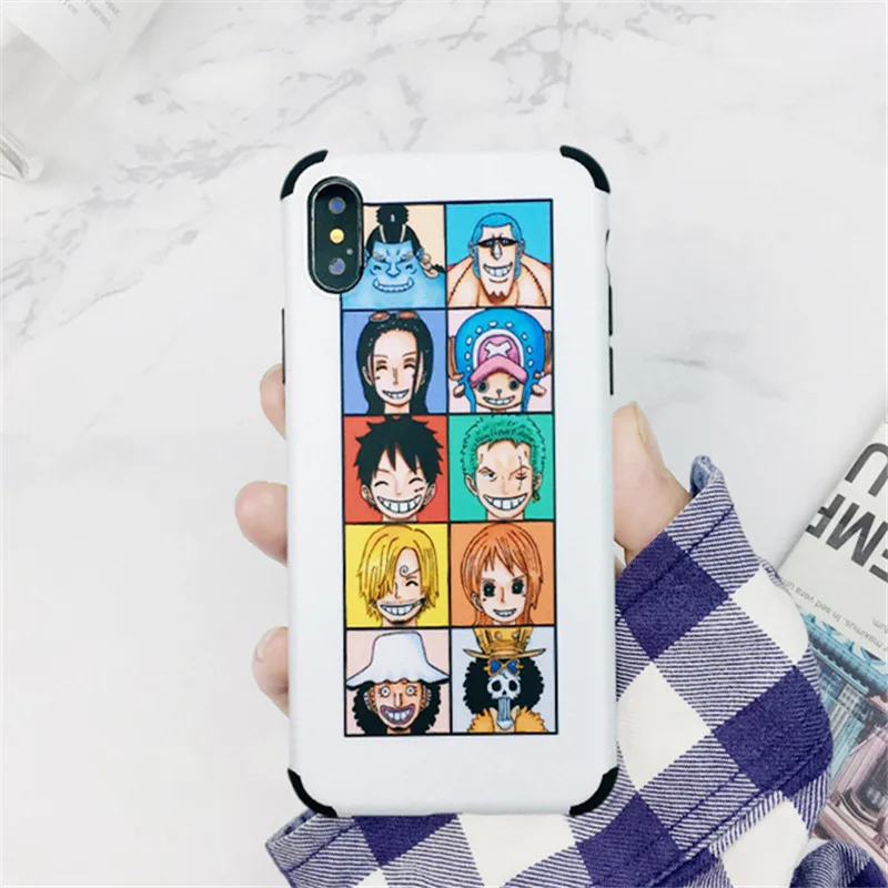 For iPhone 7plus case ONE PIECE Luffy Roronoa Zoro Anime Phone case silicone cover for coque iPhone 7 8 6s Plus X XR xs max case