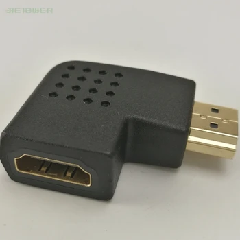 

HDMI Adapter 90 Degree Right Angled HDMI A Male To Female Cable Coupler Adaptor For HDTV Wholesale 30pcs/lot
