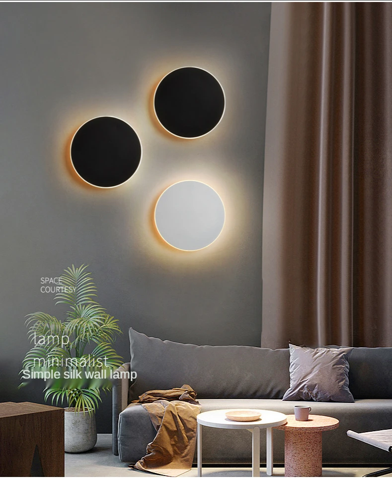 Round Interior Wall light Bedside lamps Aisle Sconce With Touch Switch AC85-265V lamp For Bedroom Home led lighting Ceiling lamp wall sconces for living room