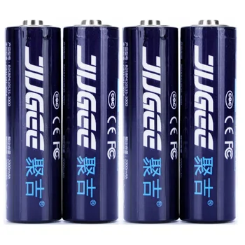 

jugee 4pcs 1.5v 3000mWh AA rechargeable Li-polymer li-ion polymer lithium battery for ktv microphone battery