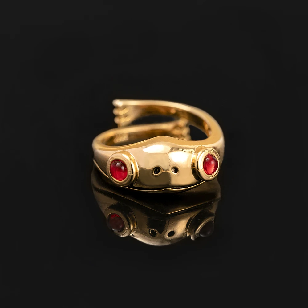 Animal Ring Anti Tarnish Sieraden Ringen Statementringen Minimalist Simple Gold Ring Friend Cute Trendy Frog Ring WATERPROOF 18K Gold Filled Frog Ring Gift For Her 