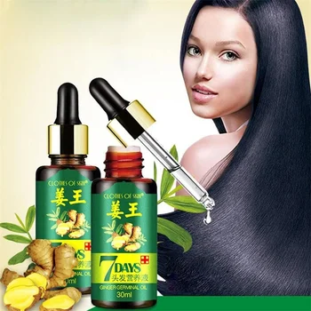 

7 Days Ginger Germinal Serum Essence Oil Loss Treatement Growth Hair Regrow 30ml Fast Hair Natural Hair Loss Hair Care TSLM1