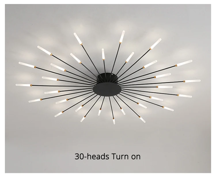 Modern Minimalist Creative Fireworks LED Chandelier For Living Room Bedroom Dining Room Indoor Lighting Decoration Ceiling Lamps flower chandelier