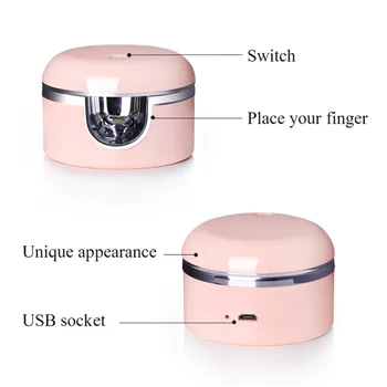 

1PC One Finger Manicure Lamp Portable Nail Gel Drying Lamp Nail Gel Light-curing Lamp Mini Dual Light Sources Nail Gel Dryer for
