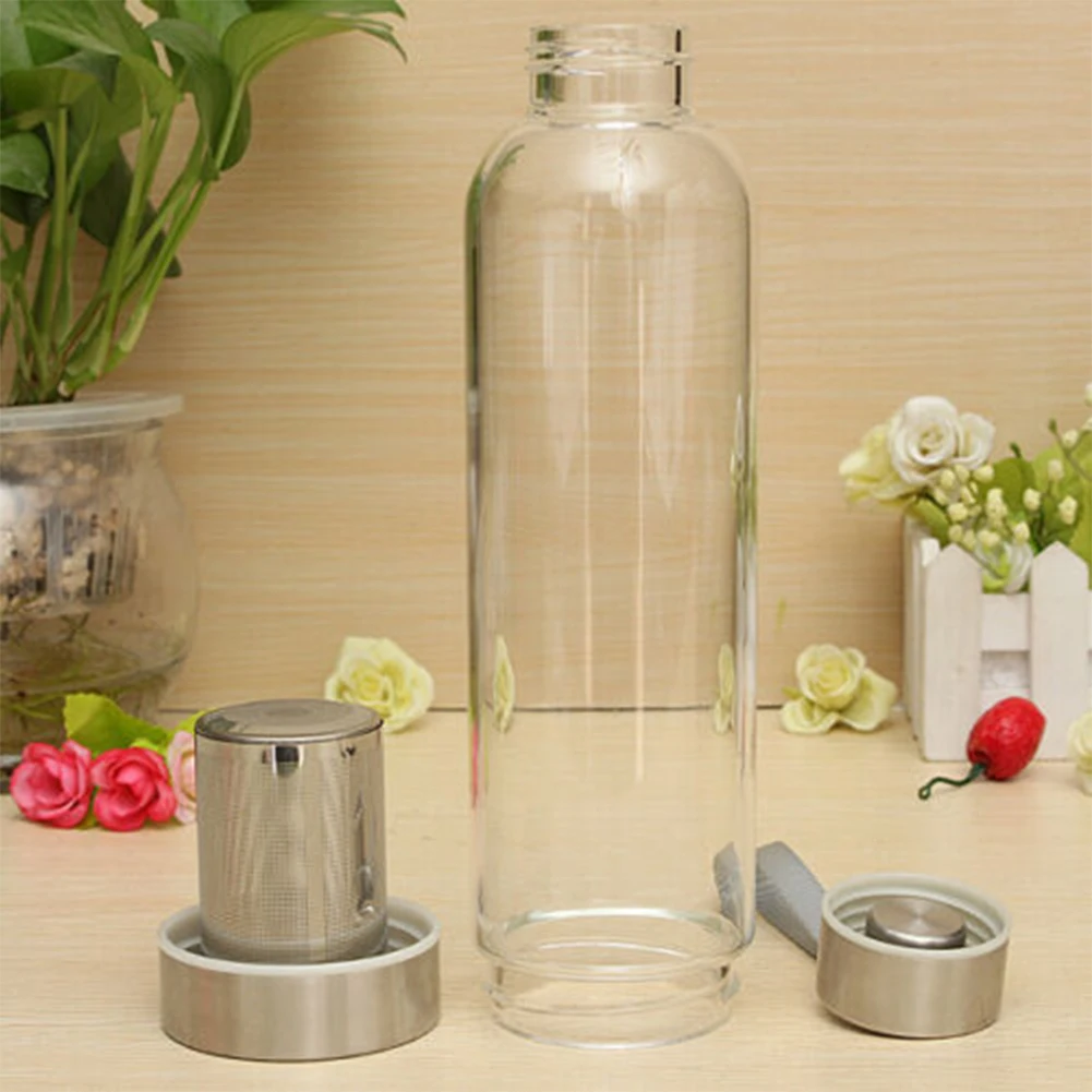 550 мл Велоспорт Открытый Стеклянный подарок бутылка для воды нетоксичный Кемпинг путешествия портативный домашний легкий чистый чай заварка