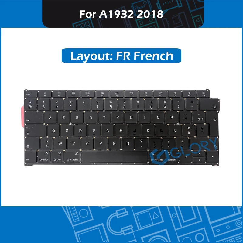 

10pcs/Lot For Macbook Air 13.3" A1932 Keyboard FR French Layout Replacement 2018 MRE82