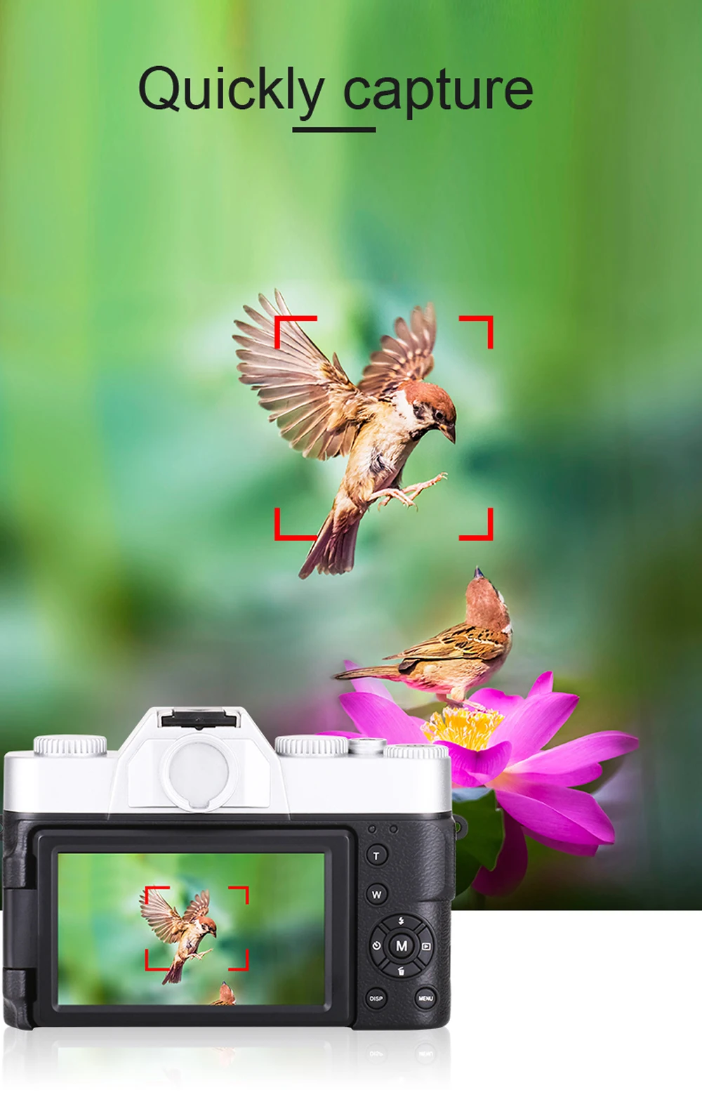 Appareil photo numérique professionnel KOMERY 3.0 pouces écran LCD 4K caméra vidéo 16X Zoom numérique HD sortie prise en charge WiFi Selfie Cam