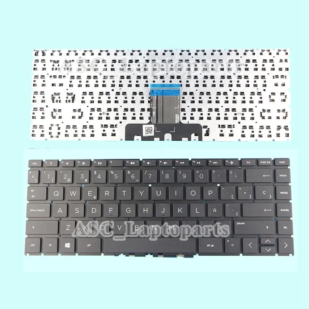 New Latin Spanish Teclado Keyboard For Hp Home 14-ck0015la 14-ck0016la 14-ck0017la  Black, Without Frame - Replacement Keyboards - AliExpress