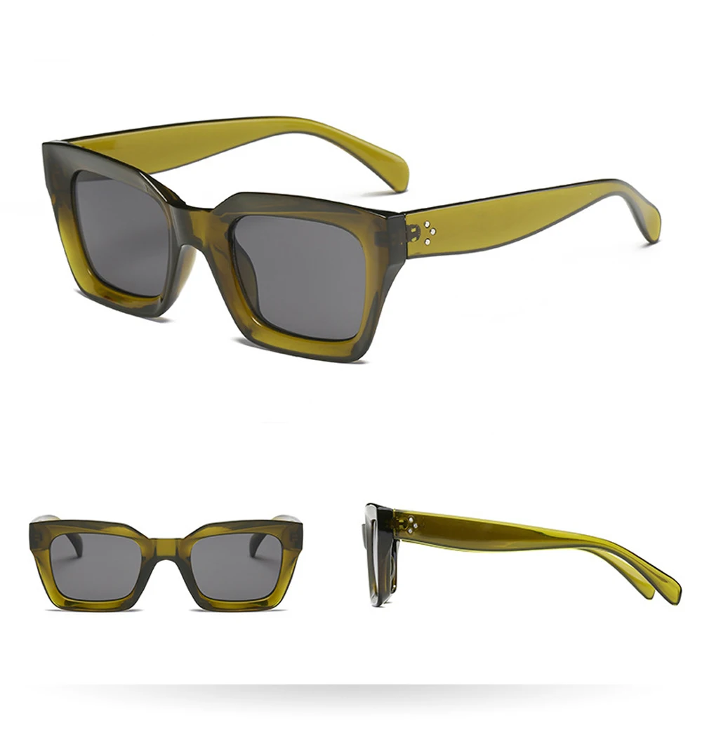 MUSELIFE 2025 New Square Cat Eye MEN Sunglasses Vintage Design Sun Glasses For Male Eyewear UV400
