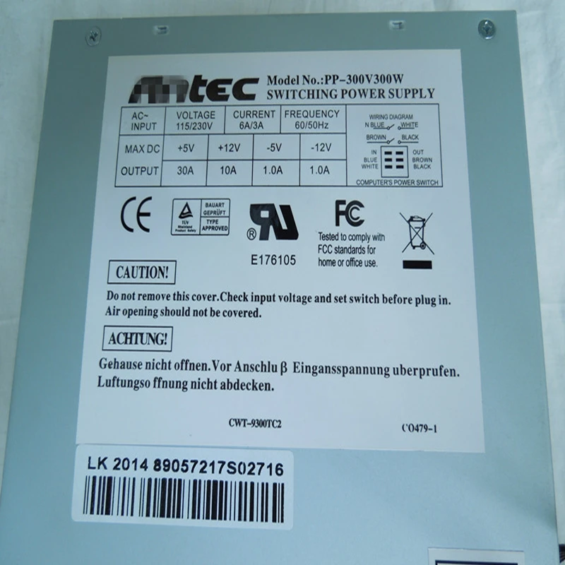 Блок питания для Antec на P8 P9 300W источник питания PP-300V SPI-300G