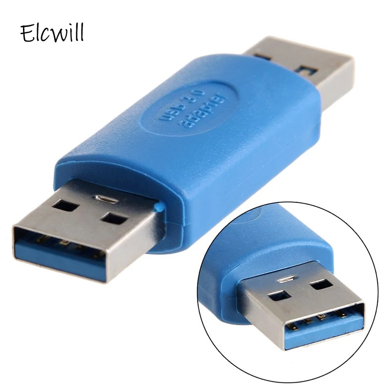 

Blue USB3.0 Type A Connector Plug Adapter USB 3.0 A Male To Male M-M Coupler Gender Converter for PC Laptop Computer Accessory