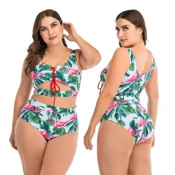 

High Waist Two Piece Swimsuit Plus Size Sexy Women tankini Swimwear 2020 Bikini Set bathing suit Brazilian beachwear Biquinis