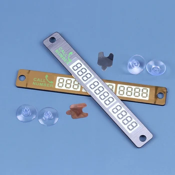 

1PC Suckers Phone Number Card Car Styling Telephone Number Card Night Luminous Temporary Car Parking Card