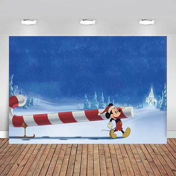 

Disney Winter Mickey Birthday Backdrop Background for Photo Studio Photophone Photozone Background for Camera Photo Wallpaper