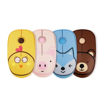 

Cartoon Wireless Mouse Ultra Thin Cute Animal Computer Mouse 2.4GHz 1600DPI Optical Gaming Mouse Mice
