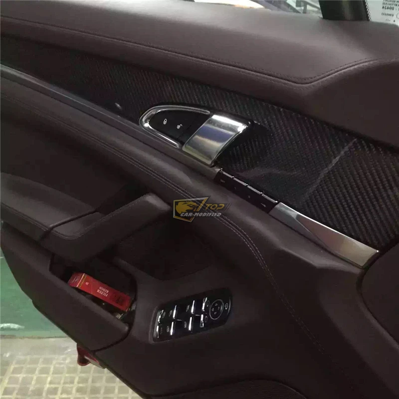 20-Free shipping 14pcsset car interior accessories for porsche panamera accessories door inside decoration trims