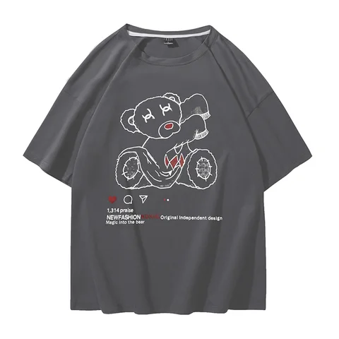 Plus Size 8xl Mens Summer Hot T-Shirts 2021 New Fashion Cartoons Tops Tees Men Casual O-Neck Short Sleeve T-Shirts Men