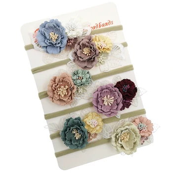 

Baby Girl Headband For Children baby hair accessories Elastic Hair Bands 20Kinds Boutique Lace Flower Headband Photography Props
