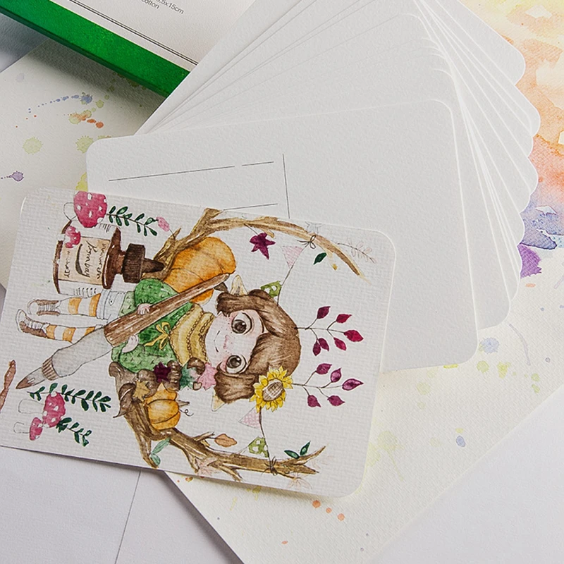 YDNZC Профессиональный креативный круглый акварельный бумажный коврик Aquarelle книжки-раскраски обои ручная роспись оффид школьные принадлежности