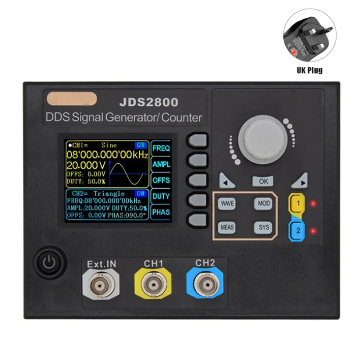 JDS2800 60 МГц генератор сигналов цифровой контроль двухканальный DDS произвольный частотомер ALI88