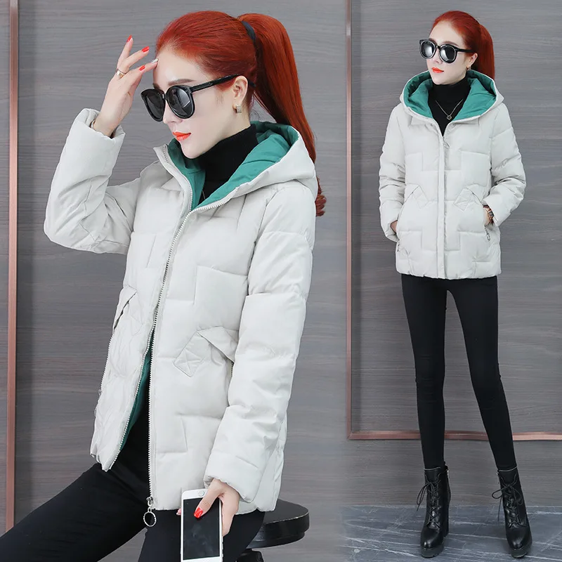 

Down Jacket Cotton-padded Clothes Women's Short Small Cotton-Padded Jacket Winter Cotton-padded Clothes 2019 New Style WOMEN'S D