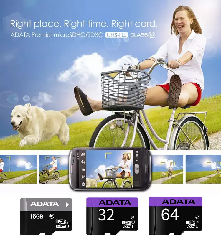 Карта памяти ADATA 16 Гб/32 ГБ/64 ГБ флэш-карты памяти Microsd TF/SD карты для смартфона/планшета