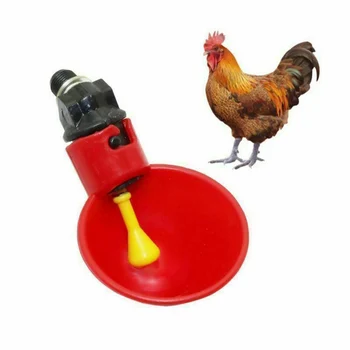 

5/10pcs Automatic Chicken Drinker Chicken Waterer Bowl With Yellow Nipple Farm Poultry Chicken Pigeon Drinking Water System