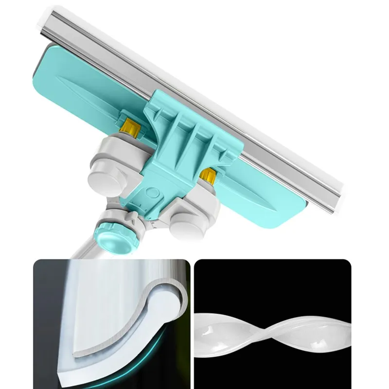 Telescopic Window Cleaner Hobot Building Retractable Pole Window Device Washing Dust Brush Double Faced Glass Spin Scraper Wiper