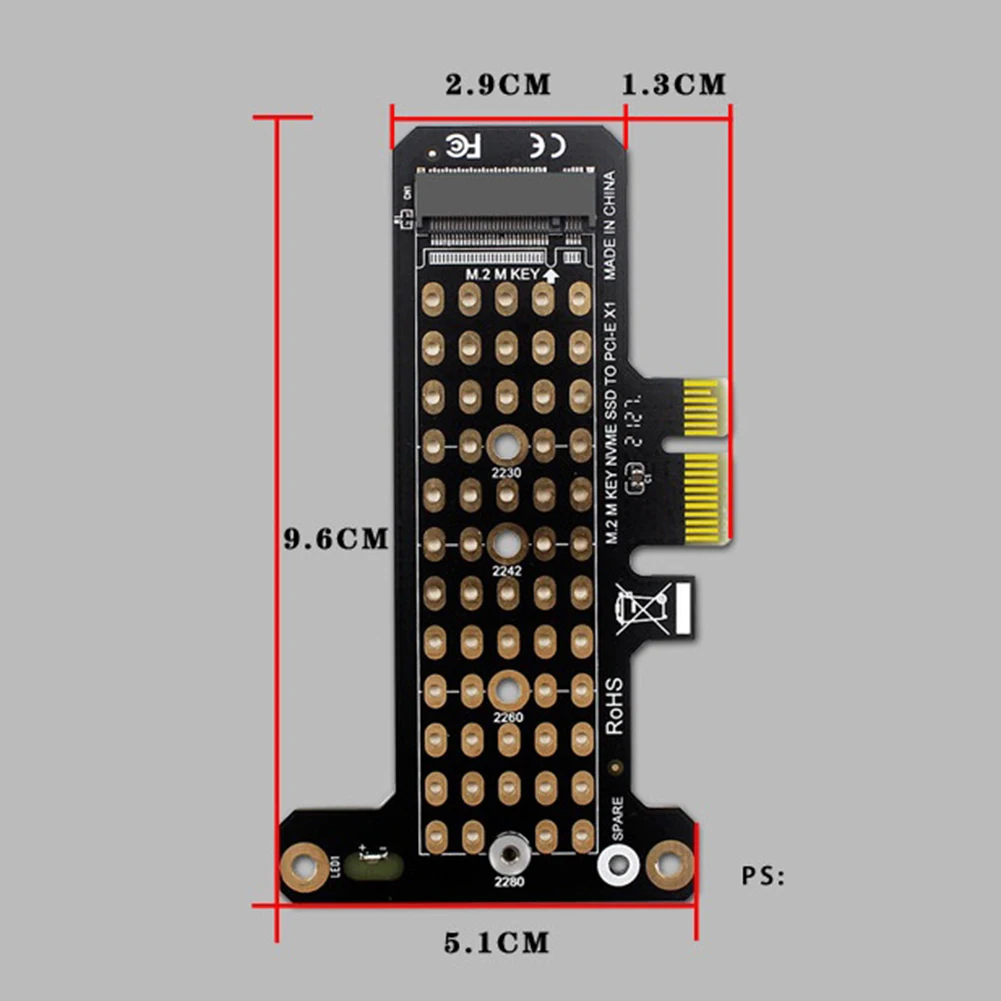 NVMe SSD M.2 PCIe 1x Adapter - PCIe to M.2 Adapter, PCI Express X1 Card Riser Support PCI-E 4.0/3.0 Converter Description Image.This Product Can Be Found With The Tag Names Cheap Computer Cables Connectors, Computer Cables Connectors, Computer Office, High Quality Computer Office