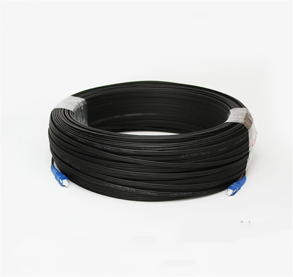 10m20m30m40m50m60m75m80m Outdoor SC simplex FTTH прямой патч кабель Одномодовый ftth корд оптоволоконный