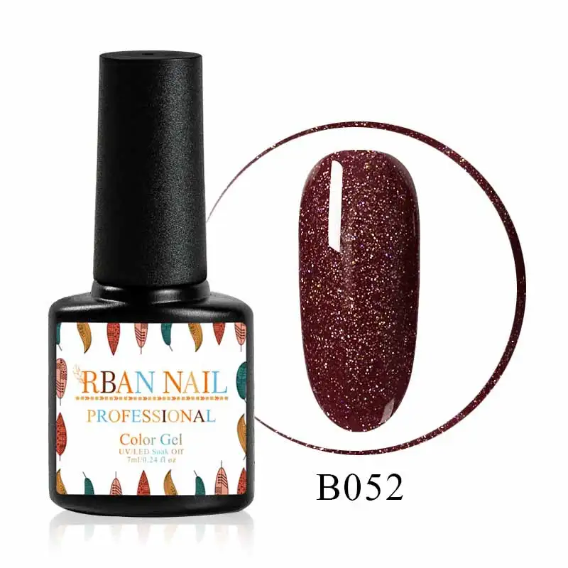 RBAN NAIL Caramel Color Nail Glitter Gel Polish oak Off UV Gel Hybrid Gel Varnishes Semi Permanent Vernis Nail Manicure - Цвет: BM30184