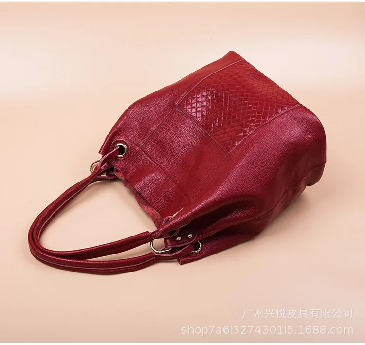 Сумка-мешок Большая вместительная женская сумка новая модная профессиональная тканая кожаная сумка на плечо большая сумка мягкая кожаная Наклонная Сумка