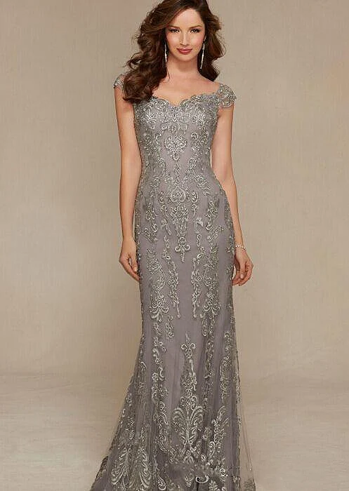 Mother of the Bride Dresses Luxury Lace Beads Sheath Women Formal Ceremony Banquet Evening Prom Dresses mother bride dresses