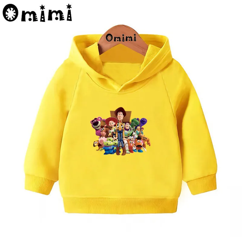 Toy Story Базз Лайтер/Вуди толстовки детские толстовки с капюшоном крутой пуловер для малышей топы для девочек и мальчиков, осенняя одежда KMT5318 - Цвет: Yellow-5318B