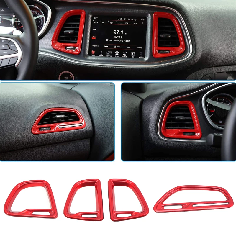 LHD! Для Dodge Challenger 2015 2016 2017 2018 2019 аксессуары для интерьера АБС пластик средняя и