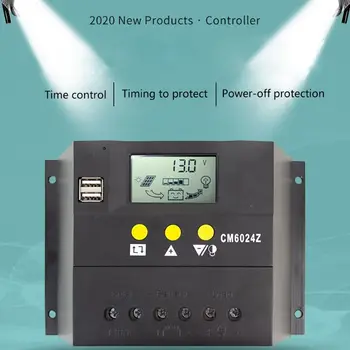 

50A 60A Solar Charge Controller 12V 24V for PWM with Auto LCD Battery Charge Panel PV System Solar Controller