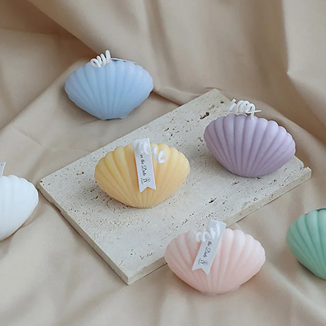 Romantic Scented Candles Small Clam Shell Candles Home Decoration Birthday Decoration Soy Wax Scented Candles Wedding Decoration Photography Props 4