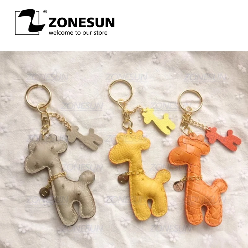 ZONESUN заказной Жираф кожаный брелок для ключей штампы для ключей ручной работы DIY висячие украшения режущий кликер штампы сталь правило штампа