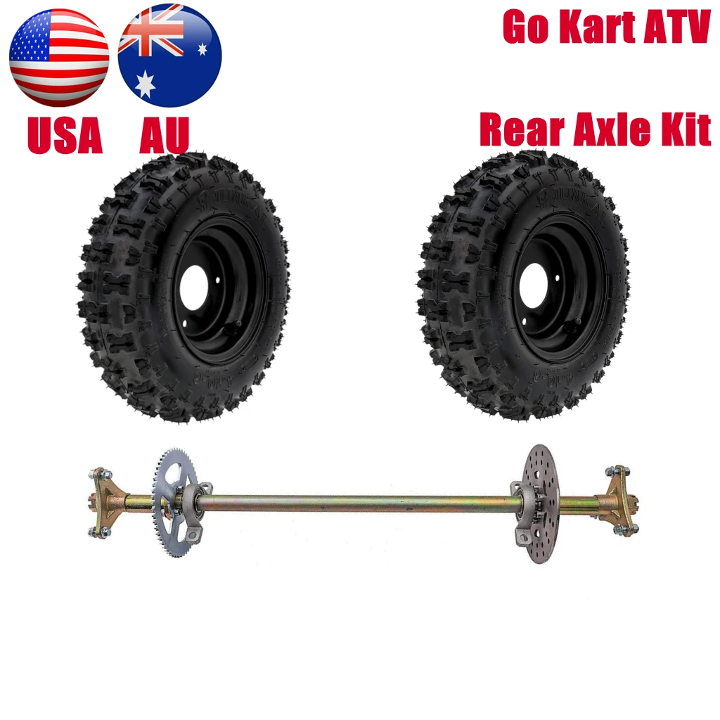 Go Kart Complete Rear Axle Kits 6" Rear Wheels w/ Pillow Blocks ATV Quad Bike 
