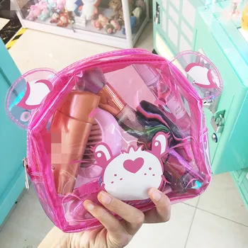 

Animal Bear Cute Cartoon Girls Transparent Cosmetic Bag Storage Pouch Zipper Makeup Bags Travel Toiletry Organizer Beauty Case