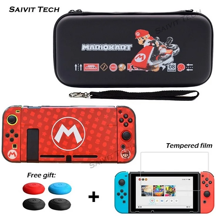 A Чехол для nintendo Switch, аксессуары для nintendo switch, защитная стеклянная пленка Nitendo, жесткий чехол для nintendo Switch - Цвет: A