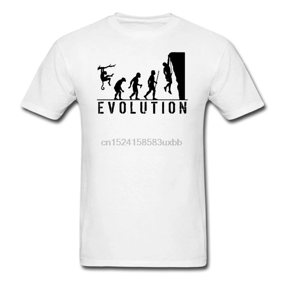 Evolution Rock Climbing Bouldering New Summer Fashion Men T Shirt Simple Short-Sleeved Cotton T-Shirt Customize Shirts |