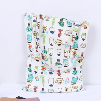 

Environmental Women Corduroy Shopping Bag Female Canvas Cloth Shoulder Bag Storage Handbag Reusable Foldable Eco Grocery Totes