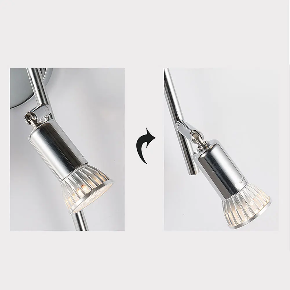 Sturdy Decoration Pathway Stainless Steel Bright Adjustable Led Spot Lamp Wall Mounted Ceiling Light Easy Install Home 4 Heads