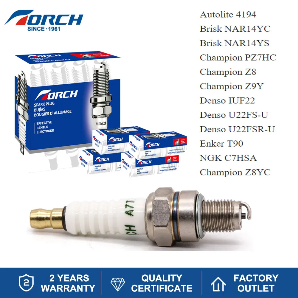 Torch Spark Plug A7TC Replace for Candle C7HSA Champion Z8YC PZ7HC Z9Y