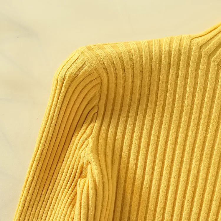 Fashion Turtleneck Sweater Women Long Sleeve Button Decoration Slim Women Pullover Sweater 2019 Autumn Winter Female Jumpers (22)