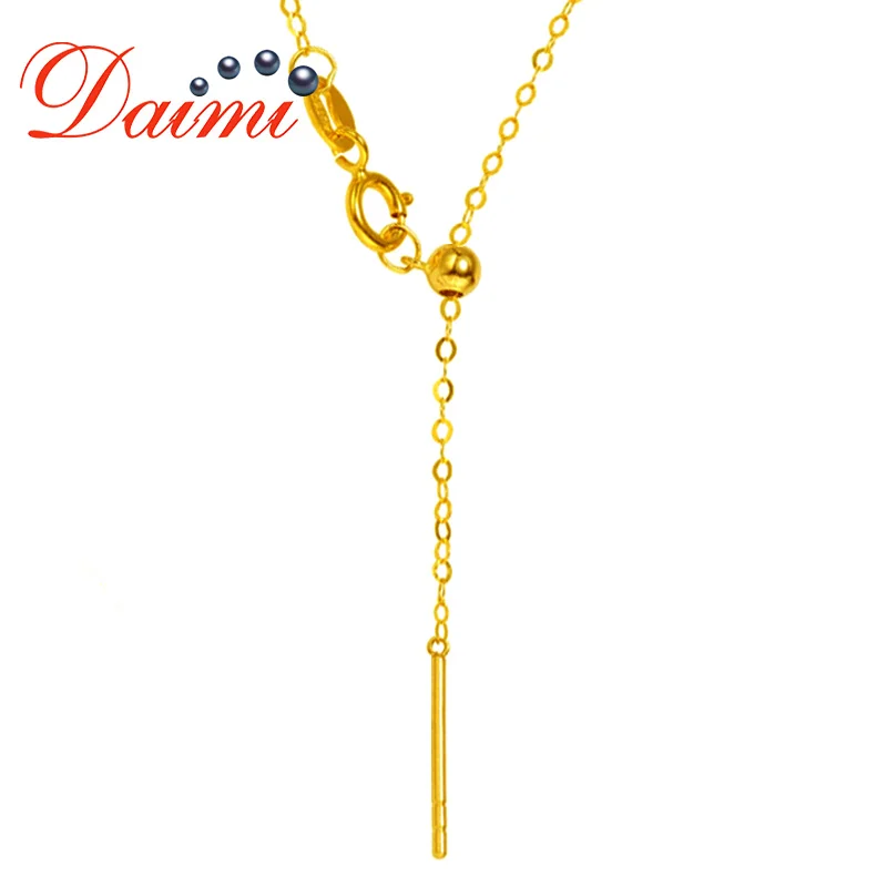 

DMNGC010 18K Gold Universal Chain About 1.2g Pure Gold Adjustable Chain Women Gift